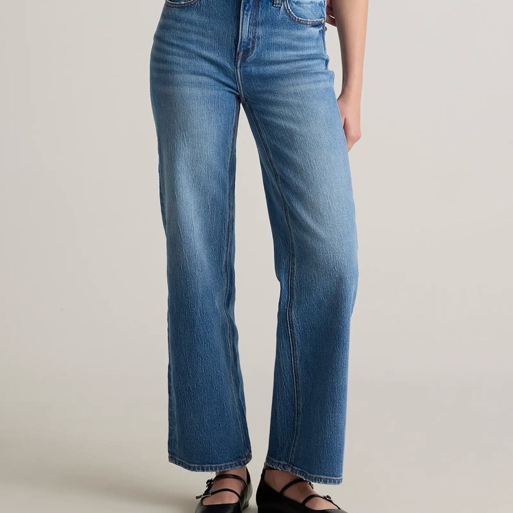 Quince Blue Flare & Wide Leg Jeans